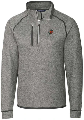 Cutter and Buck Florida Gators Mens Grey Mainsail Sweater Big Tall Qtr Zip