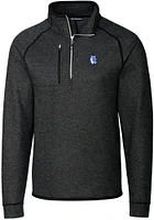 Cutter and Buck Fresno State Bulldogs Mens Charcoal Mainsail Sweater Big Tall Qtr Zip