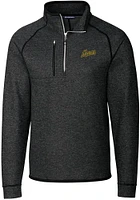 Cutter and Buck George Mason University Mens Charcoal Mainsail Sweater Big Tall Qtr Zip