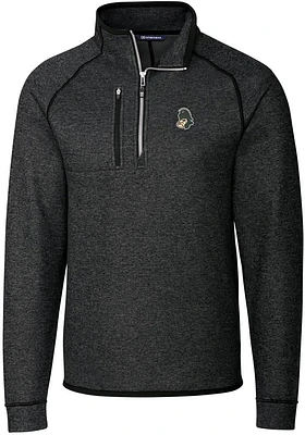 Cutter and Buck Michigan State Spartans Mens Charcoal Mainsail Sweater Big Tall Qtr Zip