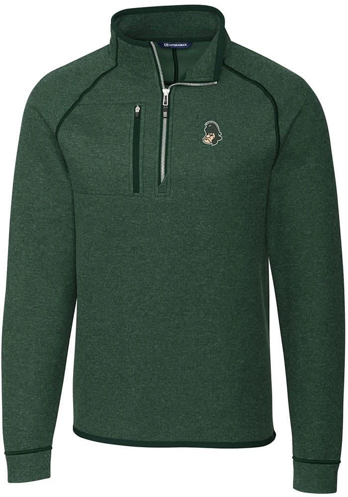 Cutter and Buck Michigan State Spartans Mens Mainsail Sweater Big Tall Qtr Zip