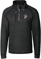 Cutter and Buck Mississippi State Bulldogs Mens Charcoal Mainsail Sweater Big Tall Qtr Zip