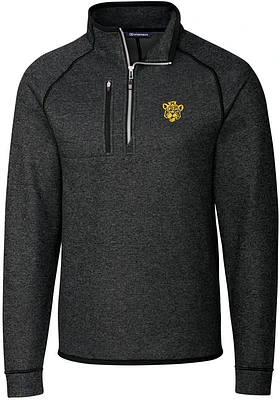 Cutter and Buck Missouri Tigers Mens Charcoal Mainsail Sweater Big Tall Qtr Zip