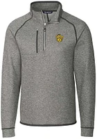 Cutter and Buck Missouri Tigers Mens Grey Mainsail Sweater Big Tall Qtr Zip