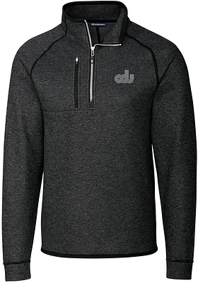 Cutter and Buck Old Dominion Monarchs Mens Charcoal Mainsail Sweater Big Tall Qtr Zip