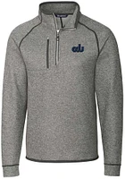 Cutter and Buck Old Dominion Monarchs Mens Grey Mainsail Sweater Big Tall Qtr Zip