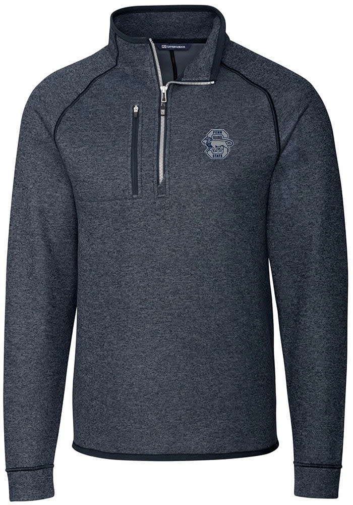 Mens Penn State Nittany Lions Navy Blue Cutter and Buck Mainsail Sweater Qtr Zip
