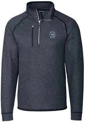 Mens Penn State Nittany Lions Navy Blue Cutter and Buck Mainsail Sweater Qtr Zip