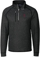 Cutter and Buck Southern Illinois Salukis Mens Charcoal Mainsail Sweater Big Tall Qtr Zip