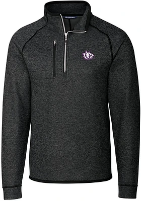 Cutter and Buck TCU Horned Frogs Mens Charcoal Mainsail Sweater Big Tall Qtr Zip