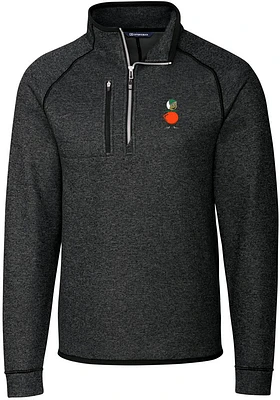 Cutter and Buck UCF Knights Mens Charcoal Mainsail Sweater Big Tall Qtr Zip