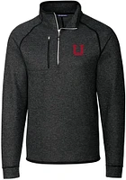 Cutter and Buck Utah Utes Mens Charcoal Mainsail Sweater Big Tall Qtr Zip