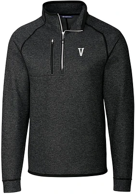 Cutter and Buck Villanova Wildcats Mens Charcoal Mainsail Sweater Big Tall Qtr Zip