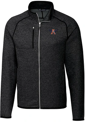 Cutter and Buck Auburn Tigers Mens Charcoal Mainsail Sweater Big Tall Light Weight Jacket