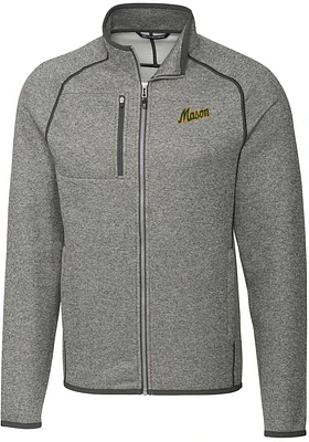 Cutter and Buck George Mason University Mens Grey Mainsail Sweater Big Tall Light Weight Jac..