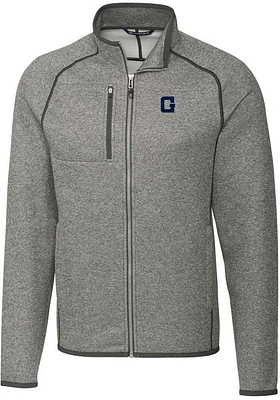 Cutter and Buck Georgetown Hoyas Mens Grey Mainsail Sweater Big Tall Light Weight Jacket