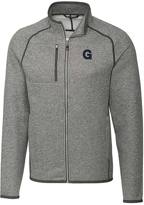 Cutter and Buck Gonzaga Bulldogs Mens Grey Mainsail Sweater Big Tall Light Weight Jacket