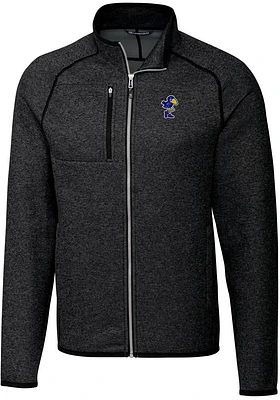 Cutter and Buck Kansas Jayhawks Mens Charcoal Mainsail Sweater Big Tall Light Weight Jacket