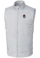 Cutter and Buck Georgia Bulldogs Mens White Stealth Hybrid Quilted Windbreaker Vest Big Tall..