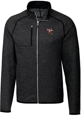 Cutter and Buck Louisville Cardinals Mens Charcoal Mainsail Sweater Big Tall Light Weight Ja..