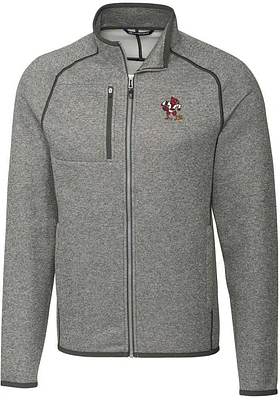Cutter and Buck Louisville Cardinals Mens Grey Mainsail Sweater Big Tall Light Weight Jacket