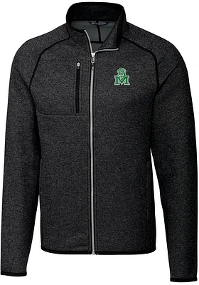 Cutter and Buck Marshall Thundering Herd Mens Charcoal Mainsail Sweater Big Tall Light Weigh..