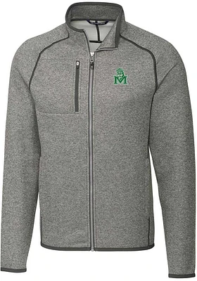 Cutter and Buck Marshall Thundering Herd Mens Grey Mainsail Sweater Big Tall Light Weight Ja..