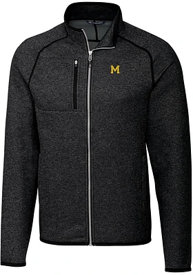 Cutter and Buck Michigan Wolverines Mens Charcoal Mainsail Sweater Big Tall Light Weight Jacke..