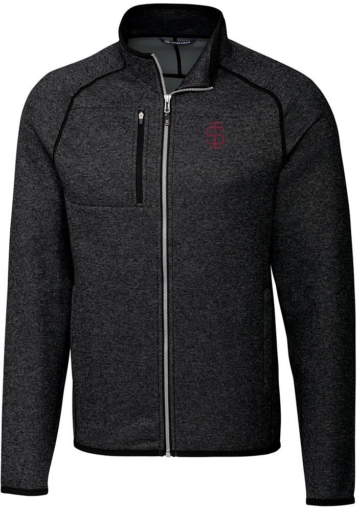 Cutter and Buck Southern Illinois Salukis Mens Charcoal Mainsail Sweater Big Tall Light Weig..