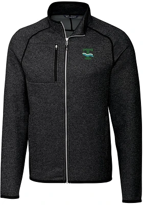 Cutter and Buck Tulane Green Wave Mens Charcoal Mainsail Sweater Big Tall Light Weight Jacke..