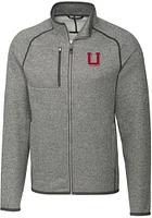 Cutter and Buck Utah Utes Mens Grey Mainsail Sweater Big Tall Light Weight Jacket