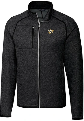 Cutter and Buck West Virginia Mountaineers Mens Charcoal Mainsail Sweater Big Tall Light Wei..