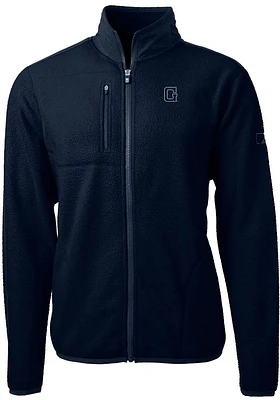 Cutter and Buck Georgetown Hoyas Mens Navy Blue Cascade Eco Sherpa Big Tall Light Weight Jac..