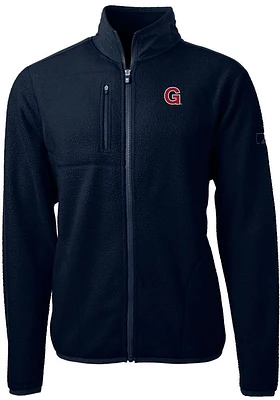 Cutter and Buck Gonzaga Bulldogs Mens Navy Blue Cascade Eco Sherpa Big Tall Light Weight Jac..