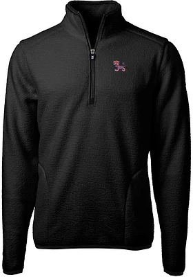 Cutter and Buck Clemson Tigers Mens Black Cascade Eco Sherpa Big Tall Qtr Zip