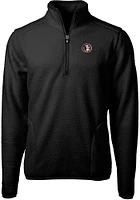 Cutter and Buck Florida State Seminoles Mens Black Cascade Eco Sherpa Big Tall Qtr Zip