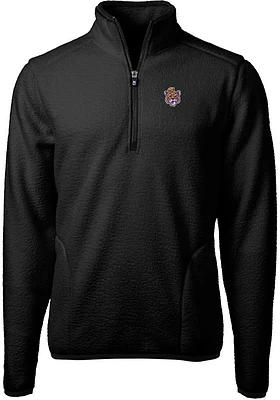 Cutter and Buck LSU Tigers Mens Black Cascade Eco Sherpa Big Tall Qtr Zip