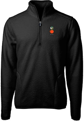 Cutter and Buck UCF Knights Mens Black Cascade Eco Sherpa Big Tall Qtr Zip