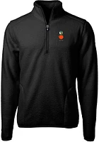 Cutter and Buck UCF Knights Mens Black Cascade Eco Sherpa Big Tall Qtr Zip
