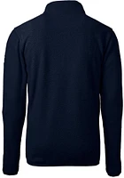 Cutter and Buck Villanova Wildcats Mens Navy Blue Cascade Eco Sherpa Big Tall Qtr Zip