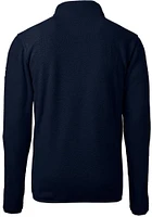 Cutter and Buck Virginia Cavaliers Mens Navy Blue Cascade Eco Sherpa Big Tall Qtr Zip