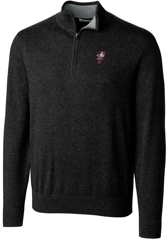 Cutter and Buck Ohio State Buckeyes Mens Black Lakemont Big Tall 1/4 Zip Pullover