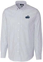 Cutter and Buck Old Dominion Monarchs Mens Blue Stretch Oxford Stripe Big Tall Dress Shirt