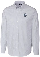 Blue Penn State Nittany Lions Cutter and Buck Mens Stretch Oxford Stripe Big Tall Dress Shir..