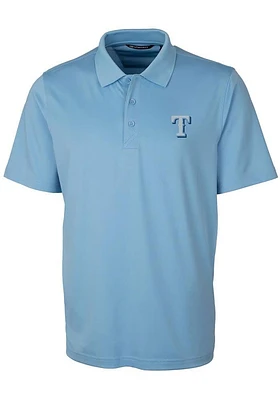 Cutter and Buck Texas Rangers Mens Light Blue Forge Short Sleeve Polo