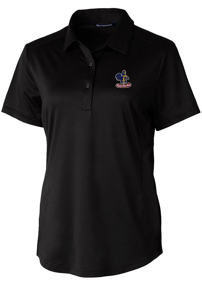 Cutter and Buck Delaware Fightin' Blue Hens Womens Prospect Textured Short Sleeve Polo Shi
