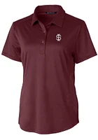 Cutter and Buck Southern Illinois Salukis Womens Prospect Textured Short Sleeve Polo Shirt