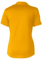 Cutter and Buck Grambling State Tigers Womens Gold Prospect Textured Short Sleeve Polo Shirt