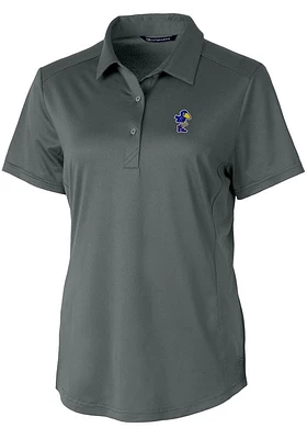 Cutter and Buck Kansas Jayhawks Womens Vault Prospect Textured Short Sleeve Polo Shirt