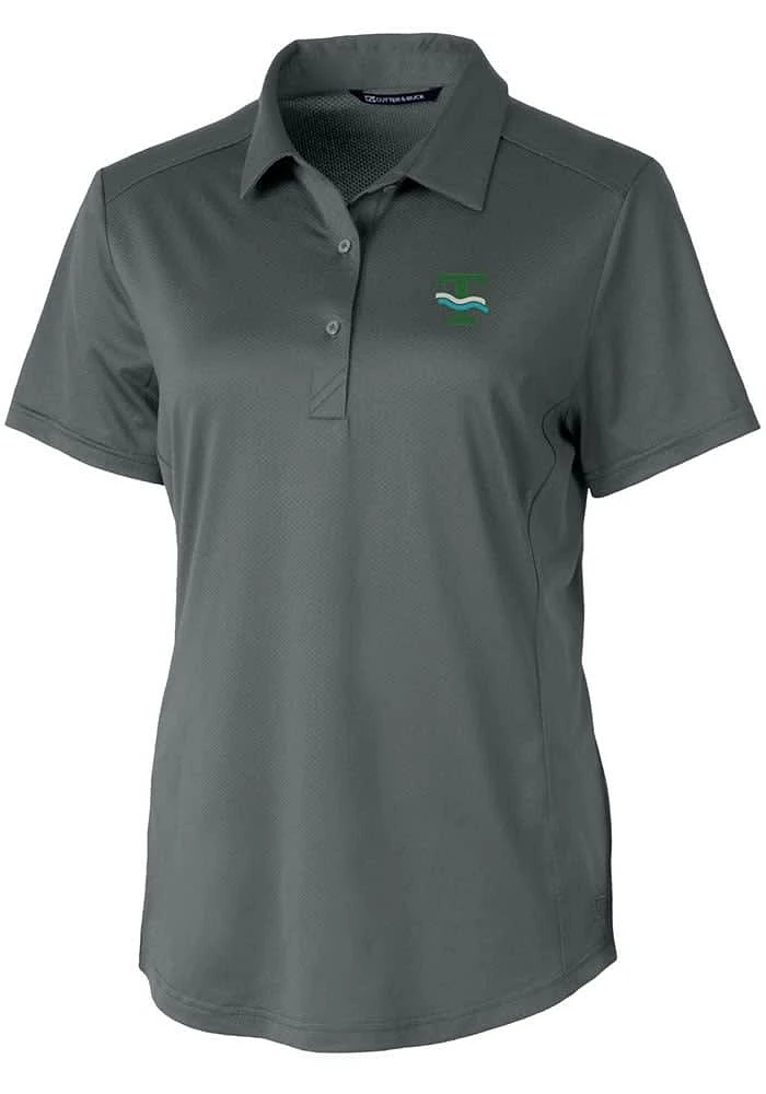 Cutter and Buck Tulane Green Wave Womens Vault Prospect Textured Short Sleeve Polo Shirt